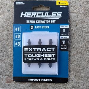 Screw Extractor Set - Blue/Black - 3-Piece